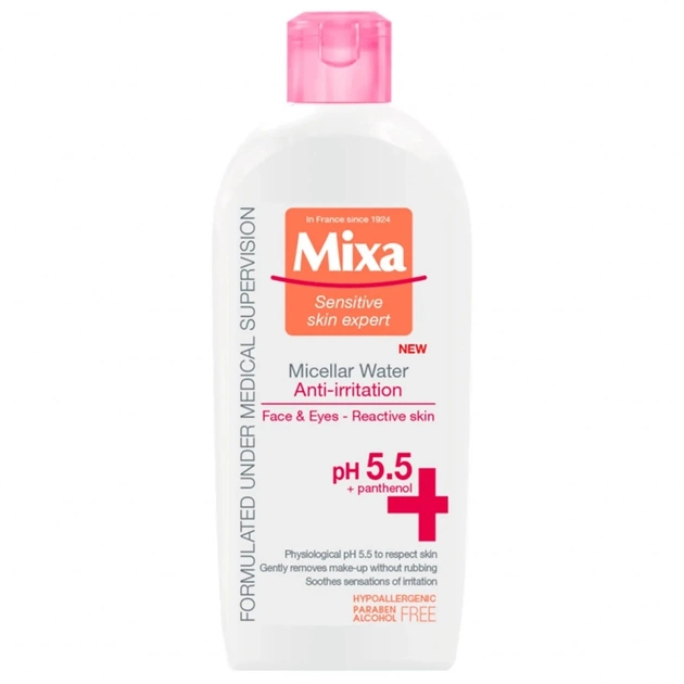 Міцелярна вода Mixa Anti-Irritation проти подразнень 400 мл (3600550947762) - зображення 1