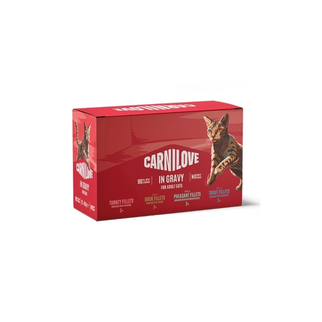 Влажный корм для кошек Carnilove Gravy Multipack в соусе в ассортименте 12x85 г (8595602582747) - изображение 1