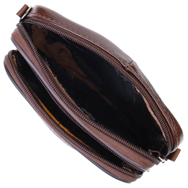 Сумка Vintage Поясна з натуральної шкіри Коричнева (21486) - зображення 6