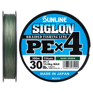 Шнур Sunline Siglon PE н4 300m 1.7/0.223mm 30lb/13.0kg Dark Green (1658.09.49) зображення 1