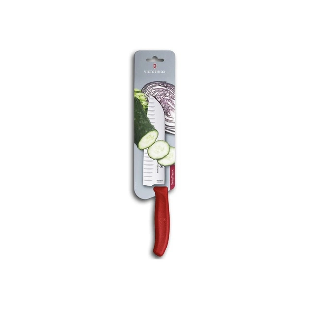 Кухонний ніж Victorinox SwissClassic Santoku 17 см Red (6.8521.17B) - зображення 1