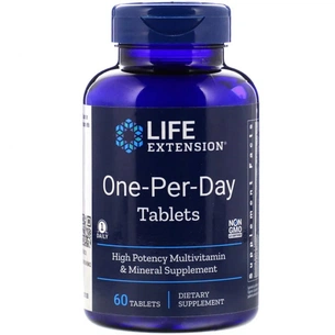 Мультивітамін Life Extension Мультивітаміни Одна в День, One-Per-Day, 60 таблеток (LEX-23136) зображення 1