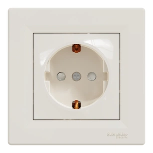 Розетка Schneider Electric ASFORA со штор. крем (EPH2900223) изображение 1