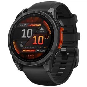 Смарт-годинник Garmin fenix 8 47mm, AMOLED, Glass/SS, SlateGray Steel/Black, BlkBnd, GPS (010-02904-00) зображення 1
