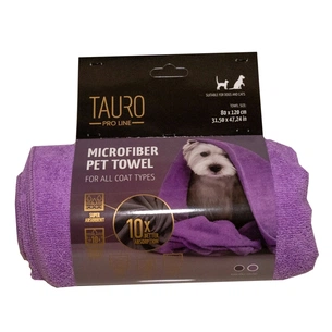 Рушник для тварин Tauro Pro Line з мікрофібри 60х90 см бузковий (TPL63397) зображення 1