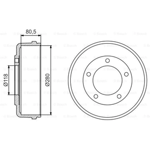Гальмівний барабан Bosch 0 986 477 203 зображення 1