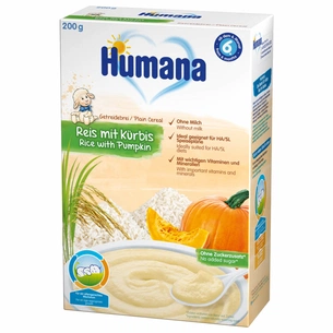 Дитяча каша Humana рисова з гарбузом 200 г (4031244775689) зображення 1