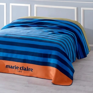 Плед Marie Claire Полоски темно-синій, 200х220 см (168828) зображення 1