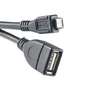 Перехідник OTG USB 2.0 AF to Micro 5P 0.5m PowerPlant (KD00AS1233) - зменшене зображення 1
