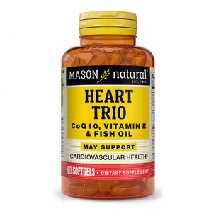 Вітамінно-мінеральний комплекс Mason Natural Здоров'я Серця і Судин, Heart Trio CoQ10, Vitamin E & Fish O (MAV14115) зображення 1