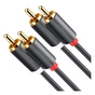 Кабель мультимедійний 2xRCA M to 2xRCA M 2.0m AV104 black Ugreen (10518) - зменшене зображення 1