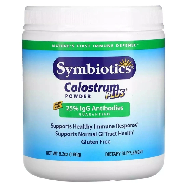 Вітамінно-мінеральний комплекс Symbiotics Молозиво, 3000 мг, Colostrum Plus, 180 гр (SYM04008) - изображение 1
