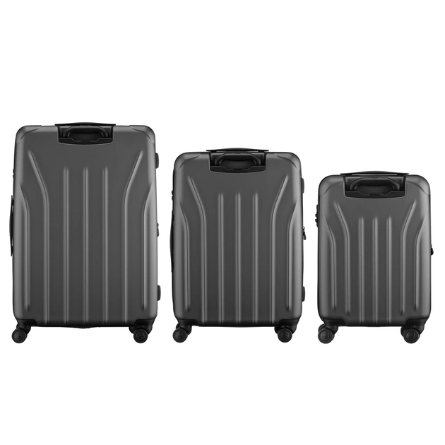 Набір валіз Wenger Oryson 3 в 1 (S,M,L) пластик, 4 колеса, сірий (653212) - изображение 4