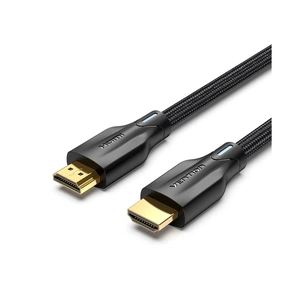 Кабель мультимедійний HDMI M to HDMI M 1.0m 8K cotton braided black VENTION (AAUBF) picture 1