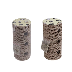 Дряпка (кігтеточка) для котів Eastland Колода з трьома отворами 9x20 cм (6970115703193) зображення 1