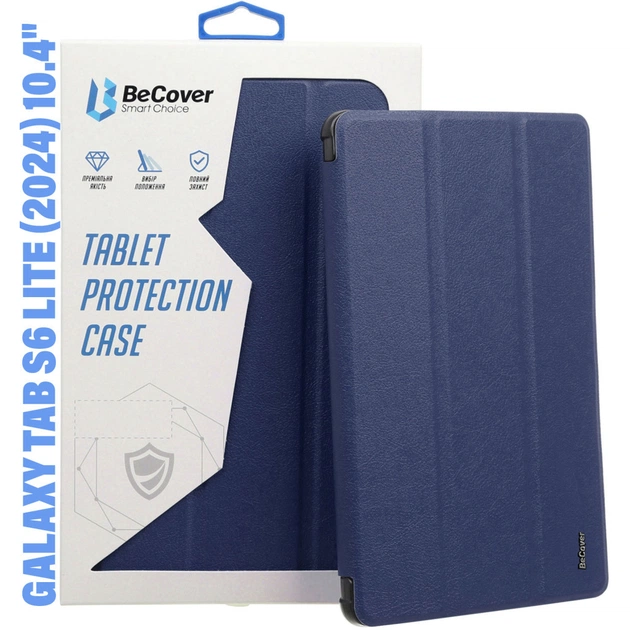 Чехол для планшета BeCover Smart Case Samsung Tab S6 Lite (2024) 10.4" P620/P625/P627 Deep Blue (710813) - изображение 1