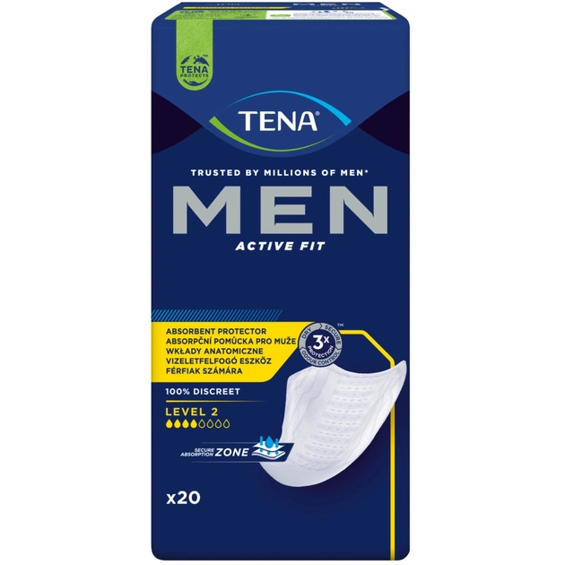 Урологічні прокладки Tena for Men Level 2 20 шт. (7322540016383/7322541493237) - зображення 2