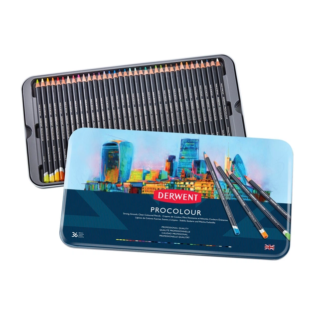 Олівці кольорові Derwent Procolour, 36 кольорів (5028252514651) - изображение 1