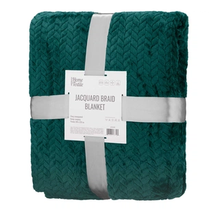 Плед Ardesto Jacquard Braid 200х220см, 100% поліестер, смарагдовий (ART0208JB) зображення 1