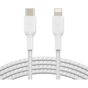 Дата кабель USB-C to Lightning 2.0m white Belkin (CAA004BT2MWH) зображення 1
