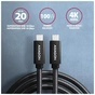 Дата кабель USB-C to USB-C 1.0m USB 3.2 Gen 2 PD 100W 5A 4K black AXAGON (BUCM32-CM10AB) - зменшене зображення 4