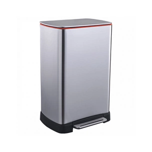 Контейнер для сміття JAH з педаллю і внутрішнім відром срібний металік 30 л (6311) изображение 1