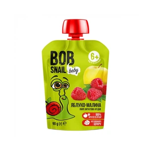 Дитяче пюре Bob Snail Равлик Боб Яблуко Малина 90 г (4820219343875) зображення 1
