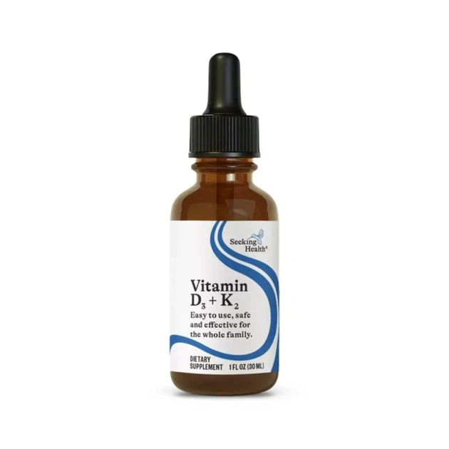 Вітамін Seeking Health Вітамін D3+K2 у краплях, Vitamin D3+K2 Drops, 30 мл (SKH-52135) - зображення 1