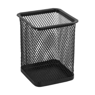 Підставка для ручок Axent square 80х80х100мм, wire mesh, black (2111-01-A) зображення 1
