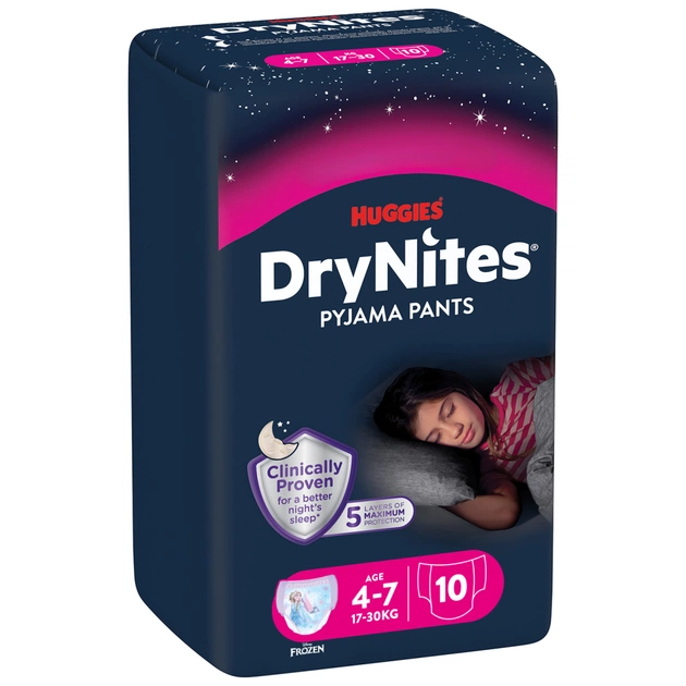 Подгузники Huggies DryNites для девочек 4-7 лет 10 шт (5029053527581) - изображение 1