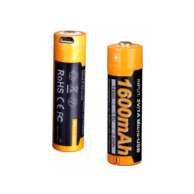 Акумулятор Fenix 14500 micro usb зарядка (ARB-L14-1600U) - изображение 1