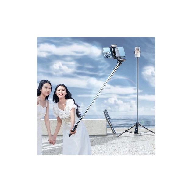 Монопод для селфі RTAKO трипод ZP220 Pro Ultra-Wide Angle Selfie Stick Black (6942063213376) - зображення 3
