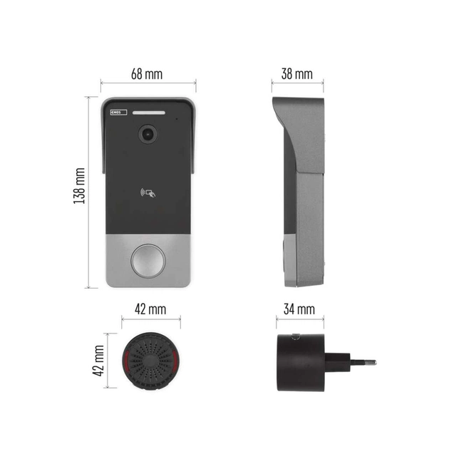 Дверний дзвінок EMOS H4033 IP-20PoE Wi-Fi (H4033) - picture 12
