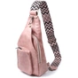 Сумка Vintage Жіноча з акцентом на текстильну лямку з гладкої екошкіри Рожева (22772) - зменшене зображення 1