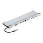 Концентратор 2E USB-C 10-in-1 3xUSB + 2xUSB-C + 2xHDMI + VGA + 3.5mm + microSD/SD + 1xRJ45 0.15m gray (2E-W2703) - зменшене зображення 3