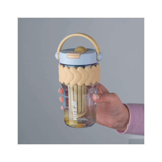 Пляшка для води Kite 700 мл бежево-блакитний (K25-1230-1) - picture 7