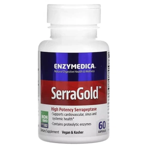 Пробіотики Enzymedica Серрапептаза, SerraGold, High Potency Serrapeptase, 60 капсул (ENZ-26300) зображення 1