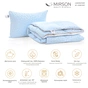 Ковдра MirSon Набір №2160 Bio-Blue Зима 90% пух 200х220 + подушка (2200003025255) - зменшене зображення 2