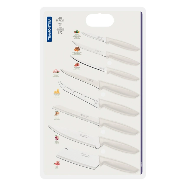 Набір ножів Tramontina Plenus Light Grey 8 шт (23498/332) - picture 2