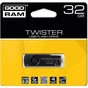 USB флеш накопичувач Goodram 32Gb Twister Black USB 2.0 (PD32GH2GRTSKKR9) - зменшене зображення 1