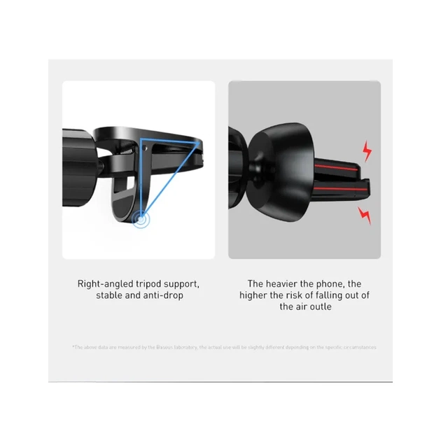 Універсальний автотримач Baseus Glaze Cravity Car Mount Black (SUYL-LG01) - picture 8