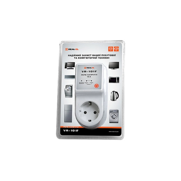 Реле напруги REAL-EL VR-101F, white (EL122300009) - зображення 2