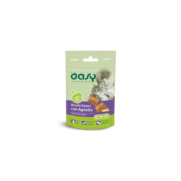 Лакомство для котов OASY TREATS с ягненком 60 г (8053017346328) - изображение 1