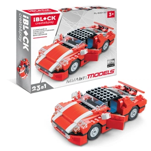 Конструктор iBlock Мульті models Машинка червоно-біла (PL-920-32) зображення 1