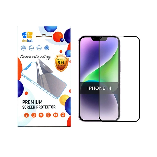 Стекло защитное Drobak Matte Ceramics Anty Spy Apple iPhone 14 Pro (535330) - изображение 1