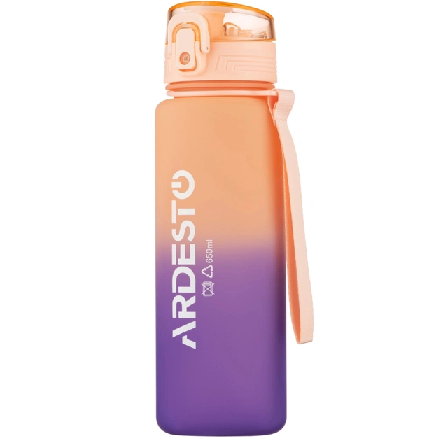 Бутылка для воды ARDESTO Travel 650мл, пластик, рожевий (AR2265TP) - изображение 1