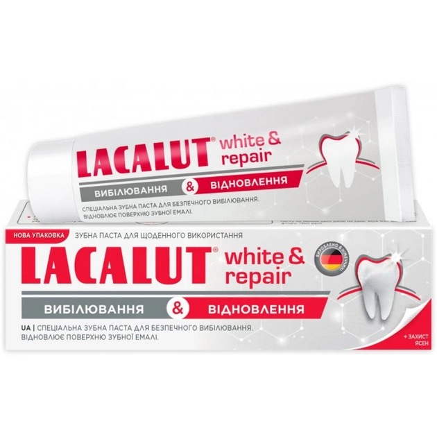 Зубна паста Lacalut white and repair 75 мл (4016369546154) - зображення 1