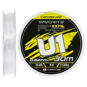Флюорокарбон Favorite U1 FC 30m 14/0.62mm 50.8lb/23.06kg (1693.12.23) зображення 1
