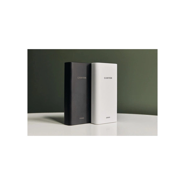 Батарея універсальна Canyon 20000mAh, Input 5V/2A, Output 5V/2.1A(Max), White (CNE-CPB2001W) - зображення 8