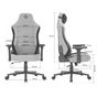 Крісло ігрове GamePro GC715DG Linen fabric Dark grey (GC715DG) - зменшене зображення 12